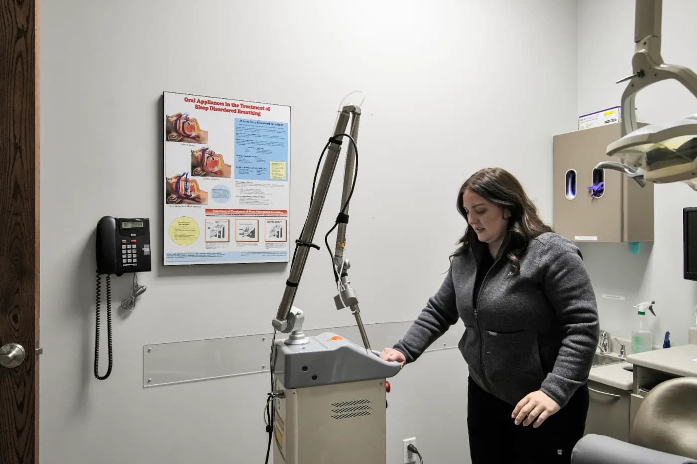 DEKA CO₂ laser unit in a Root Cause Dental Group treatment room